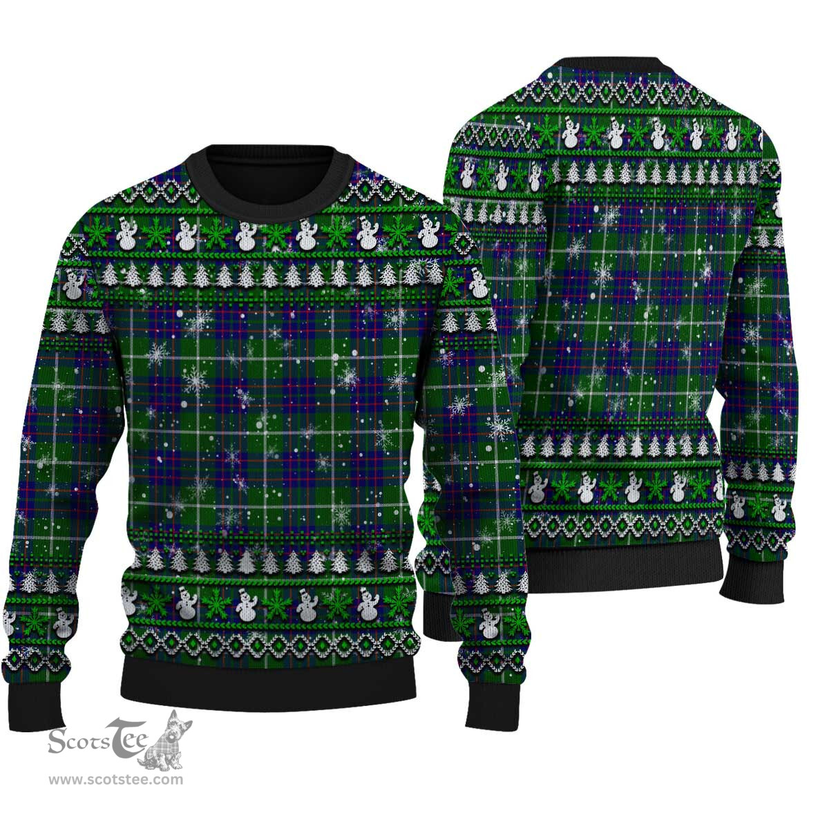 Scottish MacIntyre Hunting Modern Clan Tartan Ugly Christmas Sweater - Plaid Family Ugly Sweater Scottish Plaid Tartan Plaid - ScotsTee - scotstee.com