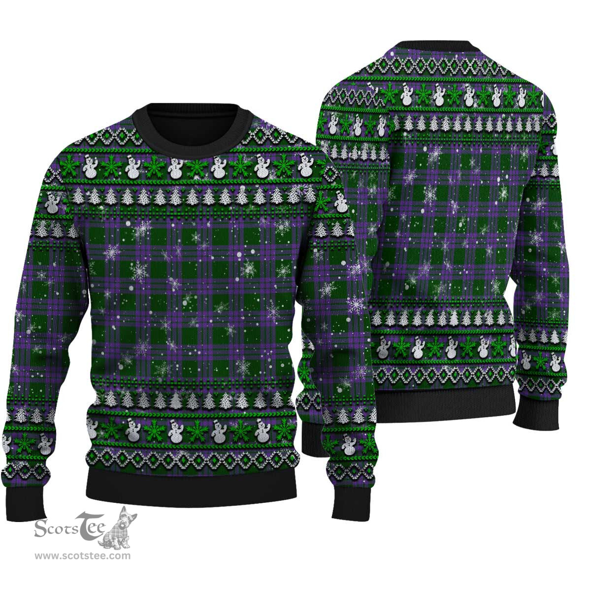 Scottish Elphinstone Clan Tartan Ugly Christmas Sweater - Plaid Family Ugly Sweater Scottish Plaid Tartan Plaid - ScotsTee - scotstee.com