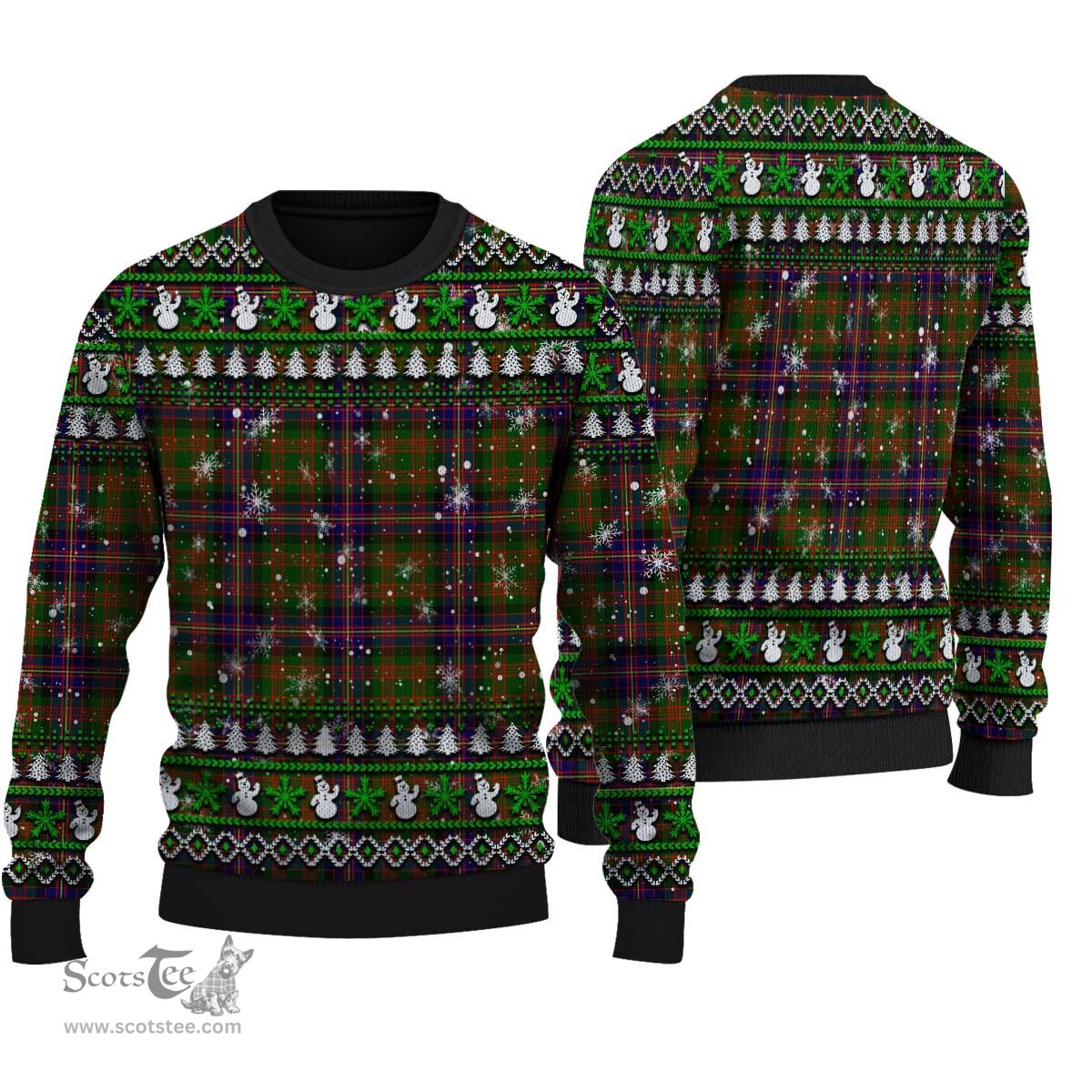 Scottish Cochrane Modern Clan Tartan Ugly Christmas Sweater - Plaid Family Ugly Sweater Scottish Plaid Tartan Plaid - ScotsTee - scotstee.com