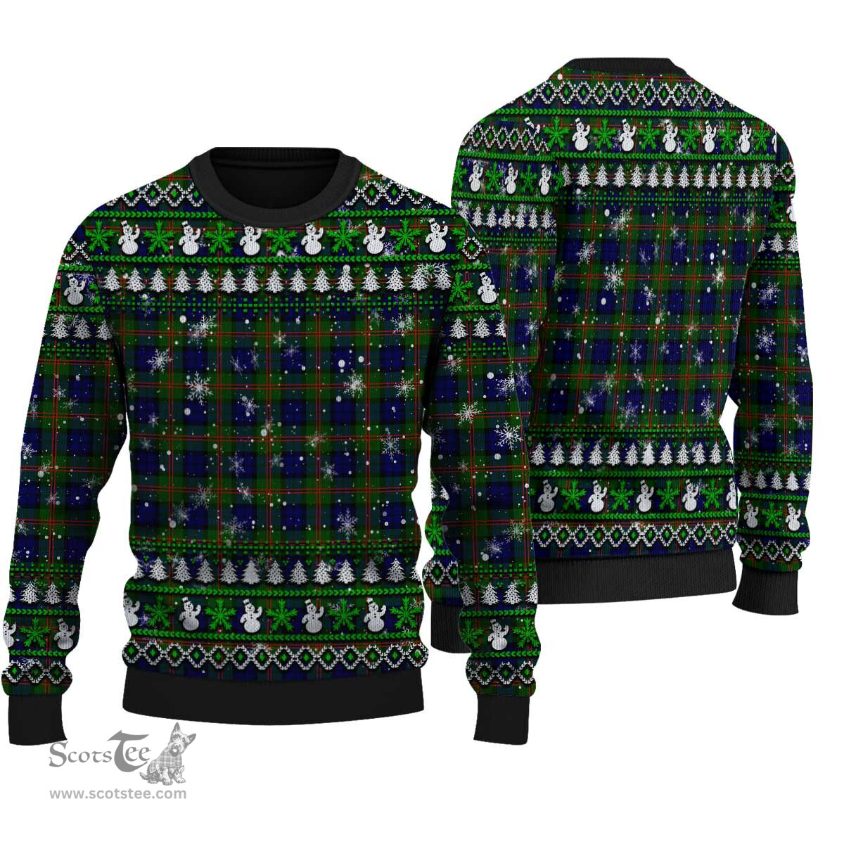 Scottish Dundas Modern 02 Clan Tartan Ugly Christmas Sweater - Plaid Family Ugly Sweater Scottish Plaid Tartan Plaid - ScotsTee - scotstee.com