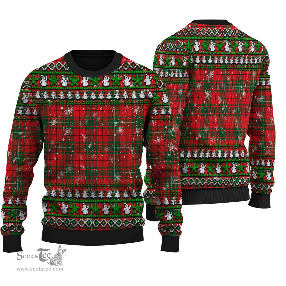 Scottish MacAulay Modern Clan Tartan Ugly Christmas Sweater - Plaid Family Ugly Sweater Scottish Plaid Tartan Plaid - ScotsTee - scotstee.com
