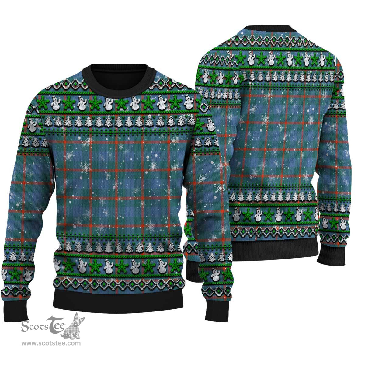 Scottish Agnew Ancient Clan Tartan Ugly Christmas Sweater - Plaid Family Ugly Sweater Scottish Plaid Tartan Plaid - ScotsTee - scotstee.com