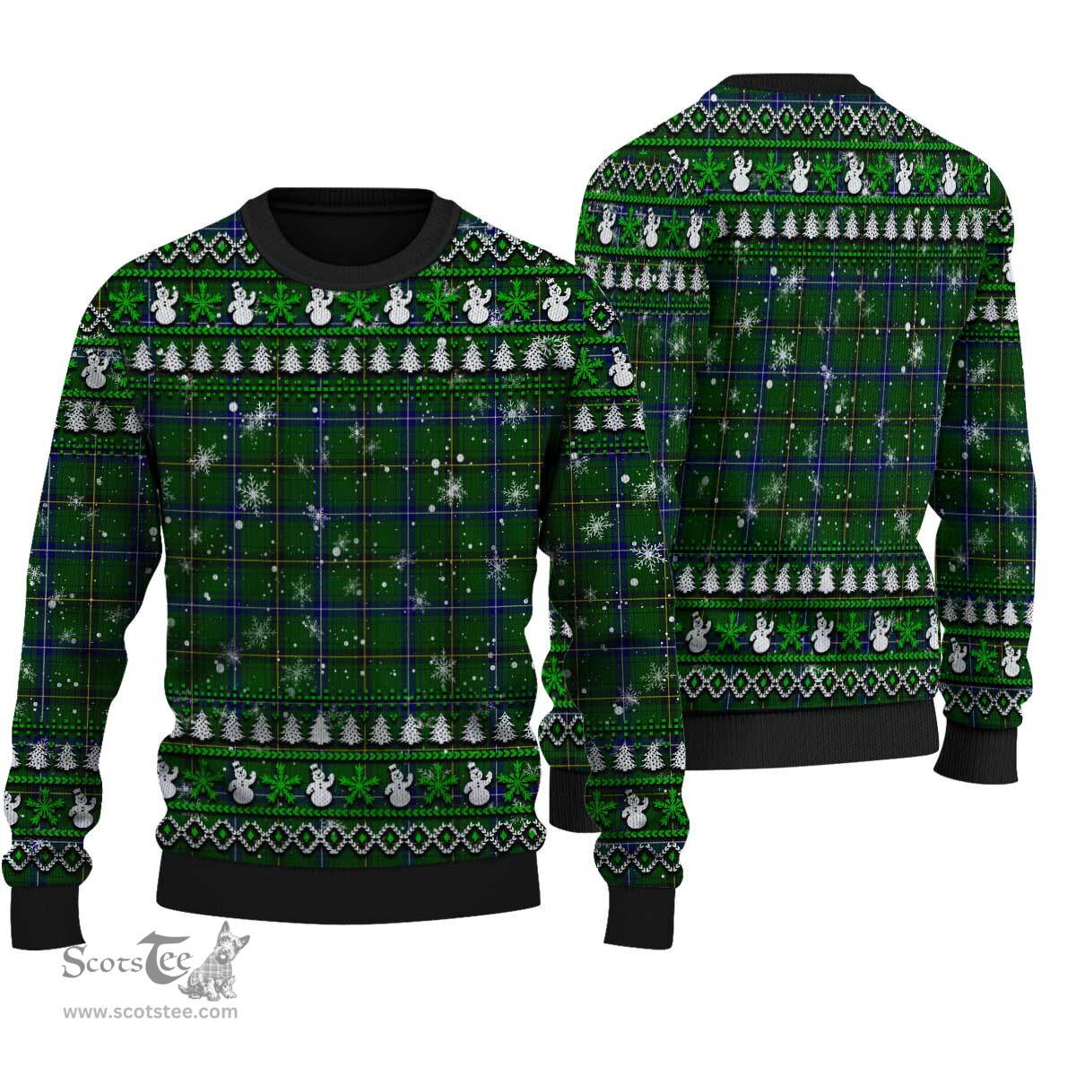 Scottish Henderson Modern Clan Tartan Ugly Christmas Sweater - Plaid Family Ugly Sweater Scottish Plaid Tartan Plaid - ScotsTee - scotstee.com