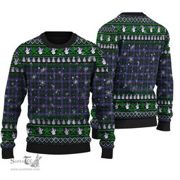Scottish Hunter Modern Clan Tartan Ugly Christmas Sweater - Plaid Family Ugly Sweater Scottish Plaid Tartan Plaid - ScotsTee - scotstee.com