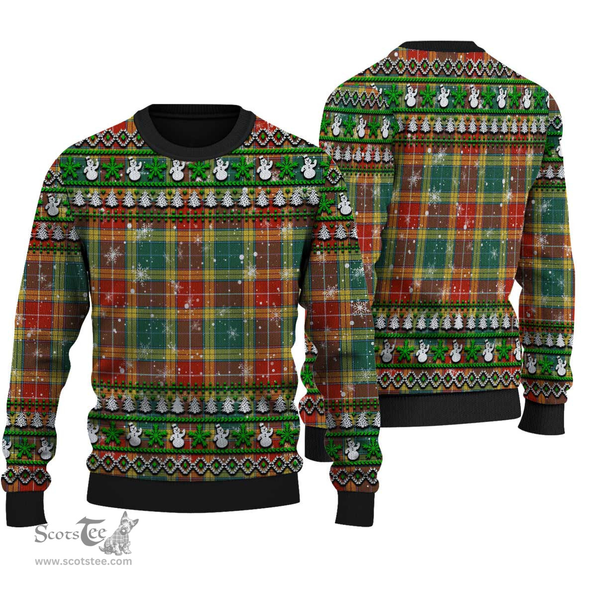 Scottish Buchanan Old Sett Clan Tartan Ugly Christmas Sweater - Plaid Family Ugly Sweater Scottish Plaid Tartan Plaid - ScotsTee - scotstee.com