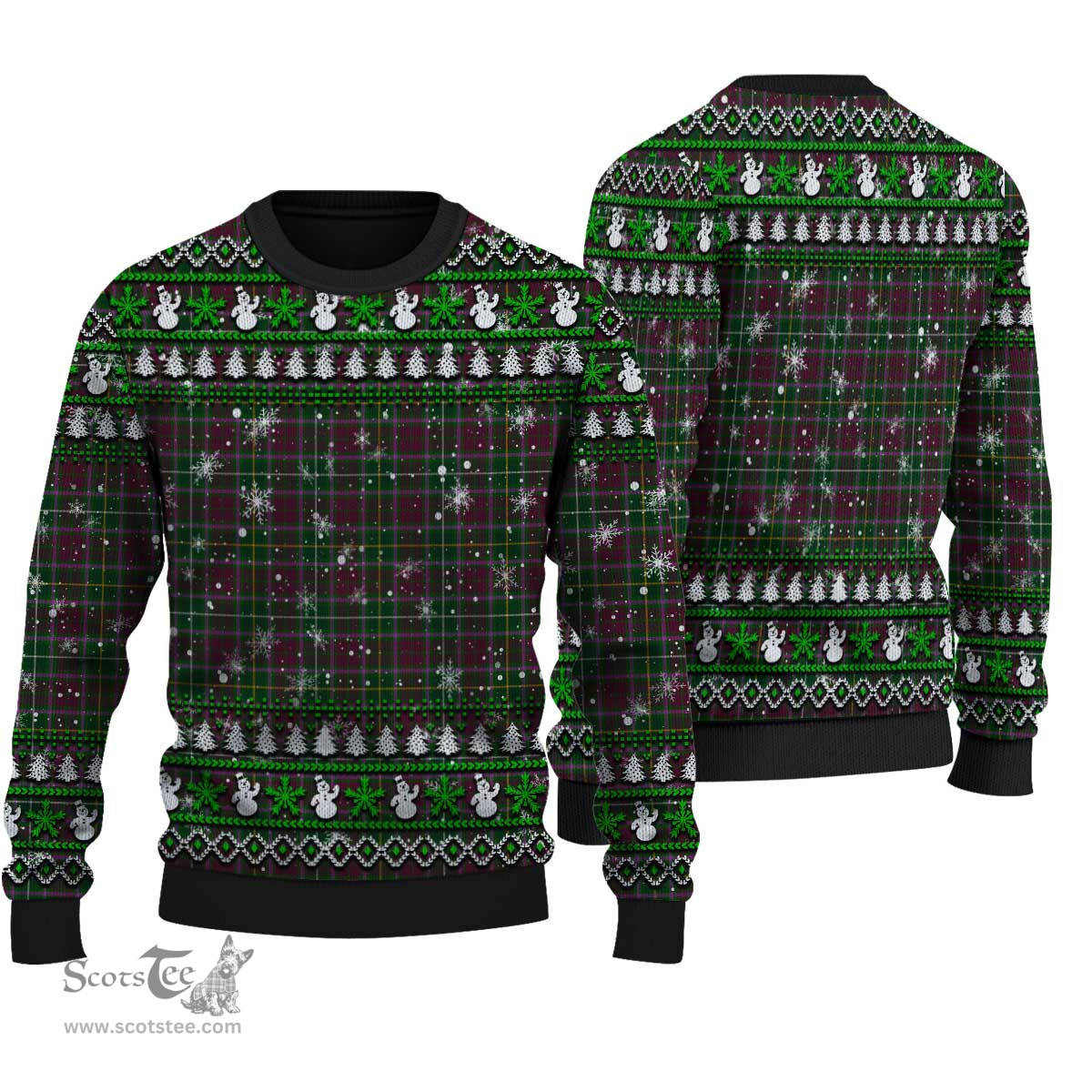 Scottish Crosbie Clan Tartan Ugly Christmas Sweater - Plaid Family Ugly Sweater Scottish Plaid Tartan Plaid - ScotsTee - scotstee.com