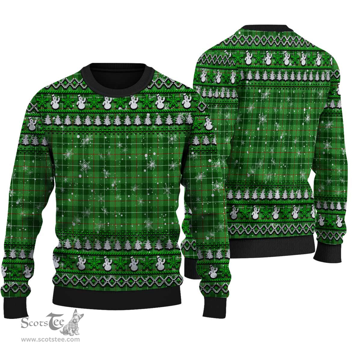 Scottish Galloway District Clan Tartan Ugly Christmas Sweater - Plaid Family Ugly Sweater Scottish Plaid Tartan Plaid - ScotsTee - scotstee.com