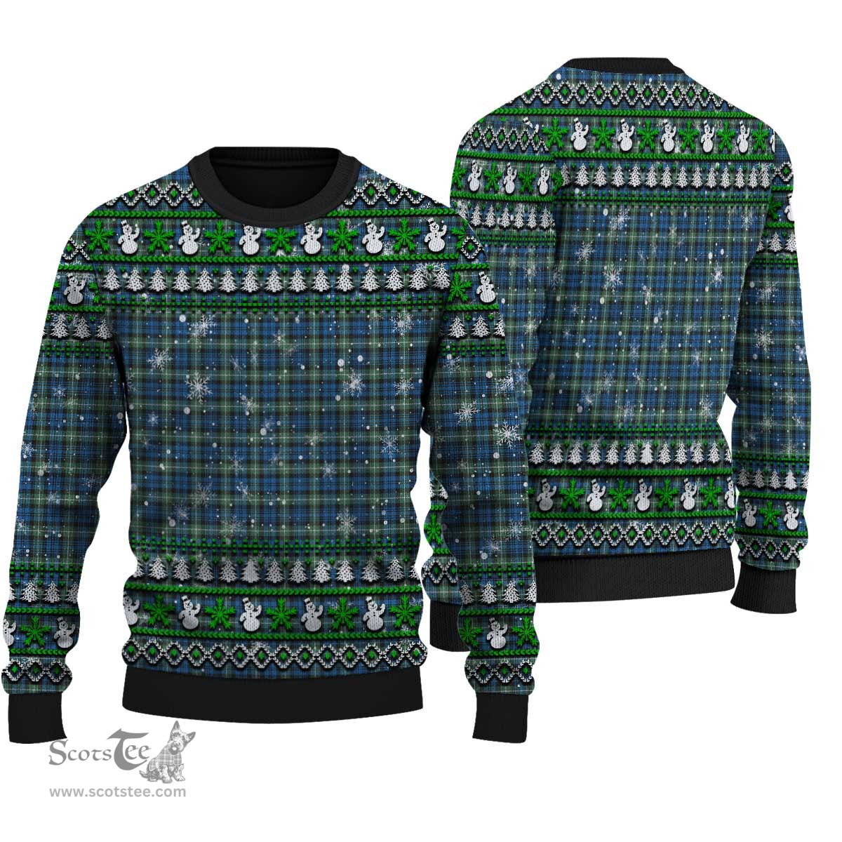 Scottish Lamont Ancient Clan Tartan Ugly Christmas Sweater - Plaid Family Ugly Sweater Scottish Plaid Tartan Plaid - ScotsTee - scotstee.com