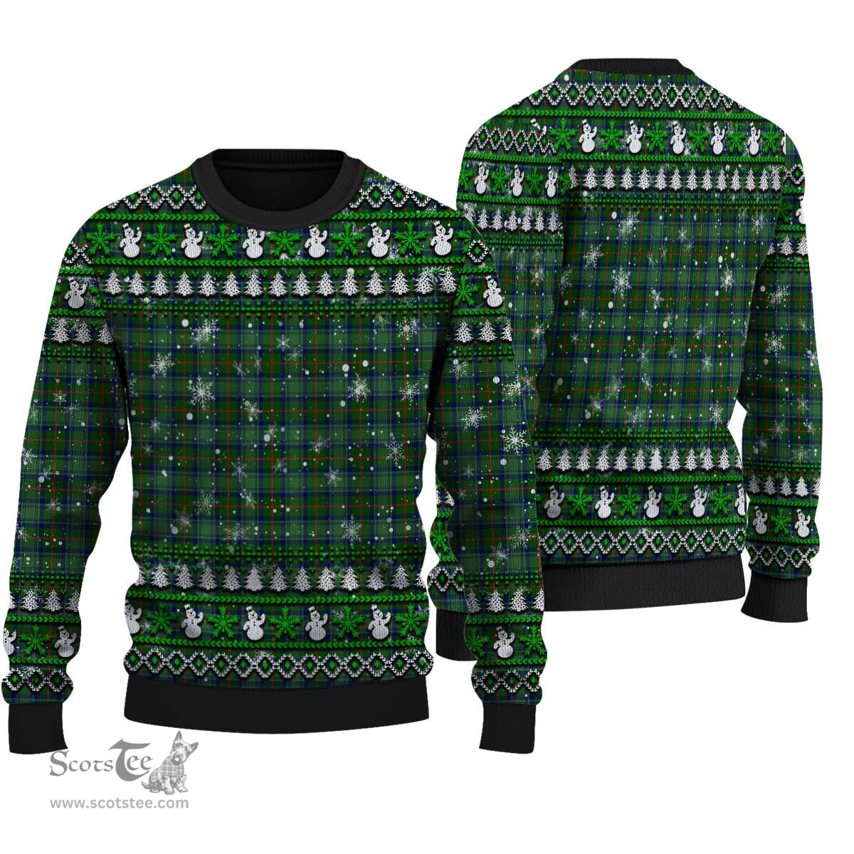 Scottish Cranstoun Clan Tartan Ugly Christmas Sweater - Plaid Family Ugly Sweater Scottish Plaid Tartan Plaid - ScotsTee - scotstee.com