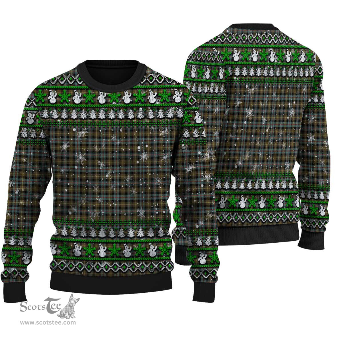 Scottish Farquharson Weathered Clan Tartan Ugly Christmas Sweater - Plaid Family Ugly Sweater Scottish Plaid Tartan Plaid - ScotsTee - scotstee.com