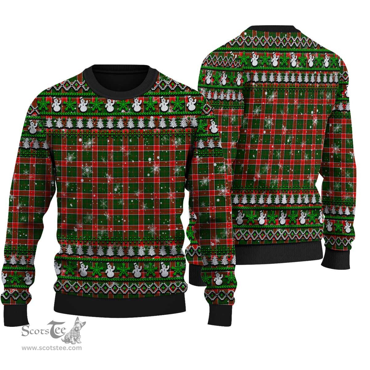 Scottish Pollock Modern Clan Tartan Ugly Christmas Sweater - Plaid Family Ugly Sweater Scottish Plaid Tartan Plaid - ScotsTee - scotstee.com