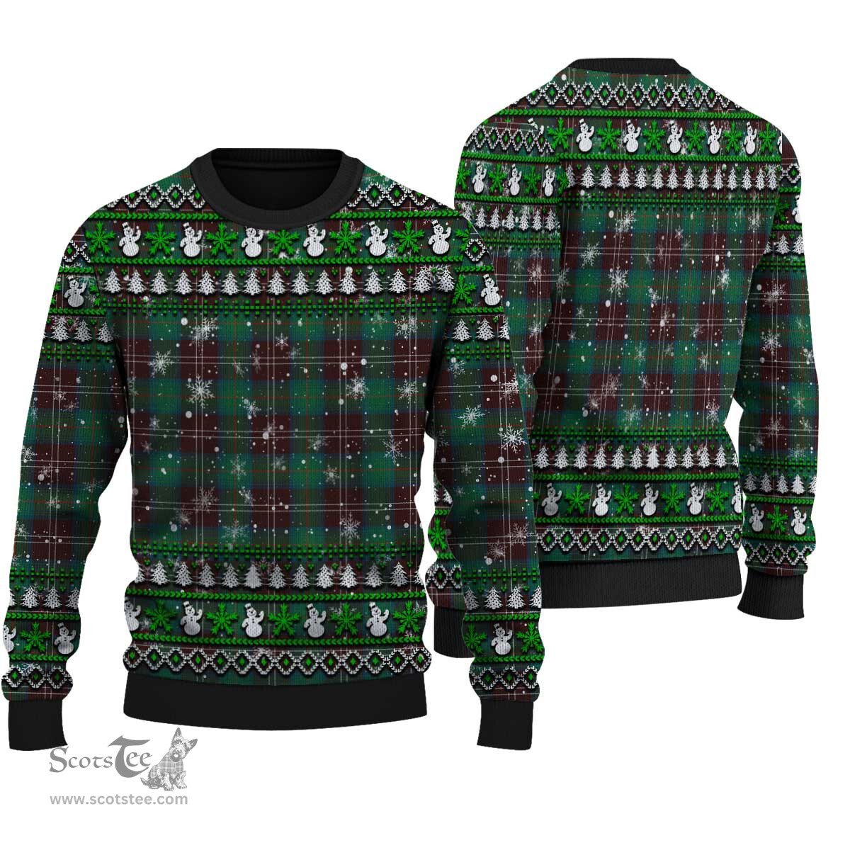 Scottish Chisholm Hunting Ancient Clan Tartan Ugly Christmas Sweater - Plaid Family Ugly Sweater Scottish Plaid Tartan Plaid - ScotsTee - scotstee.com