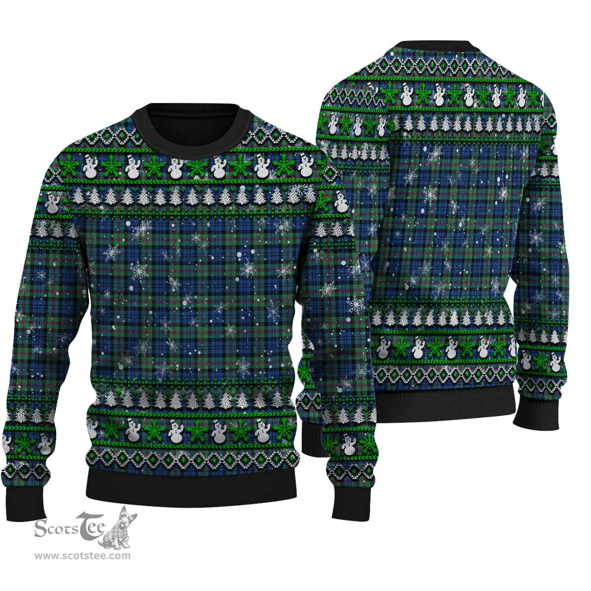 Scottish Baird Ancient Clan Tartan Ugly Christmas Sweater - Plaid Family Ugly Sweater Scottish Plaid Tartan Plaid - ScotsTee - scotstee.com