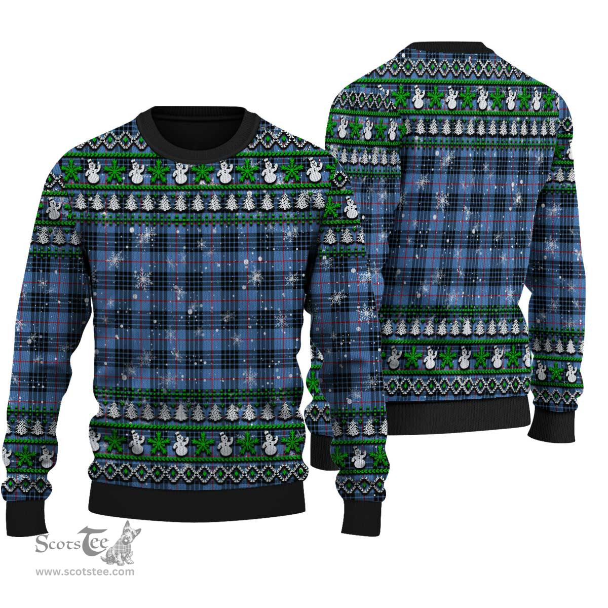 Scottish MacKay Blue Clan Tartan Ugly Christmas Sweater - Plaid Family Ugly Sweater Scottish Plaid Tartan Plaid - ScotsTee - scotstee.com