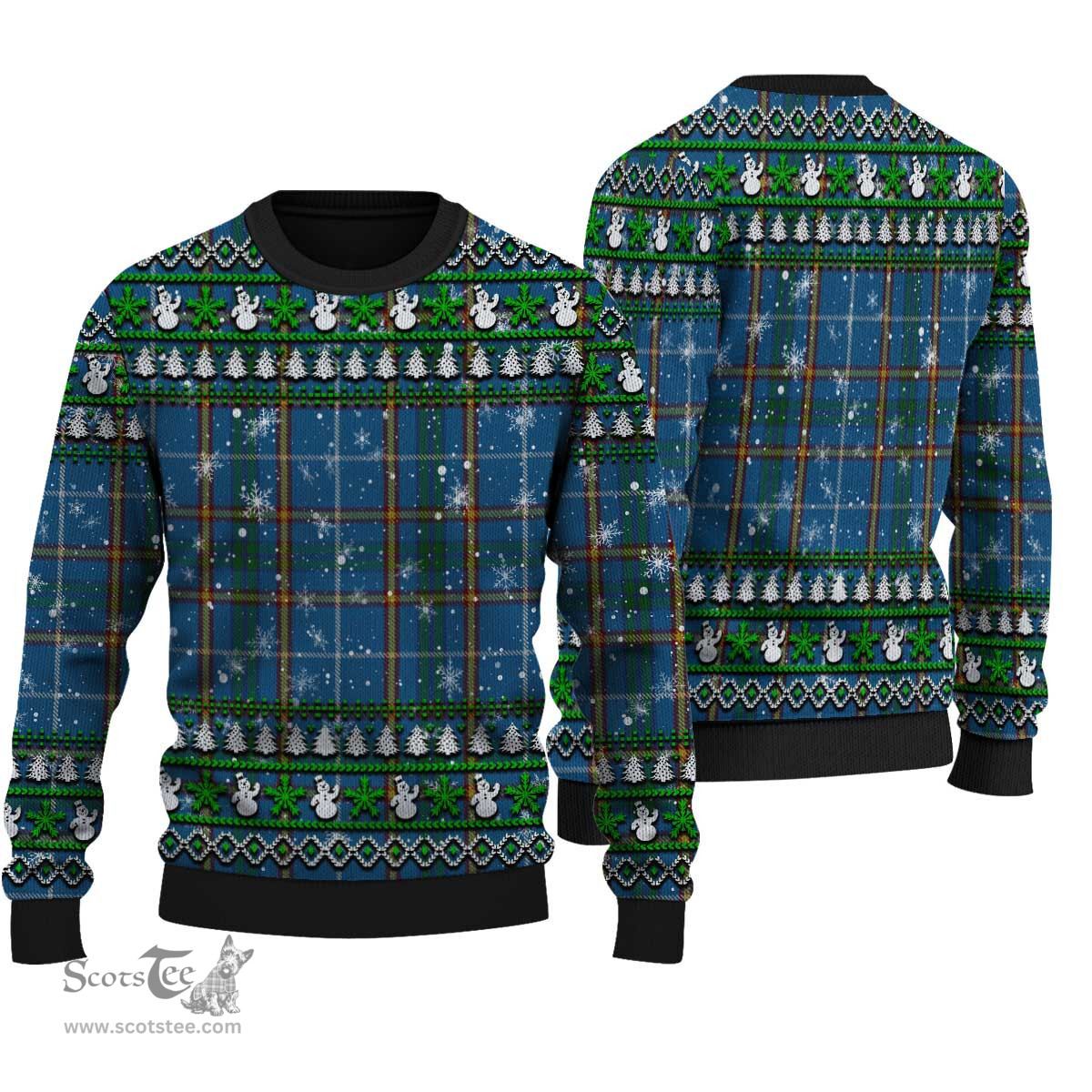 Scottish Bain Clan Tartan Ugly Christmas Sweater - Plaid Family Ugly Sweater Scottish Plaid Tartan Plaid - ScotsTee - scotstee.com