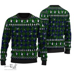 Scottish Dundas Modern Clan Tartan Ugly Christmas Sweater - Plaid Family Ugly Sweater Scottish Plaid Tartan Plaid - ScotsTee - scotstee.com