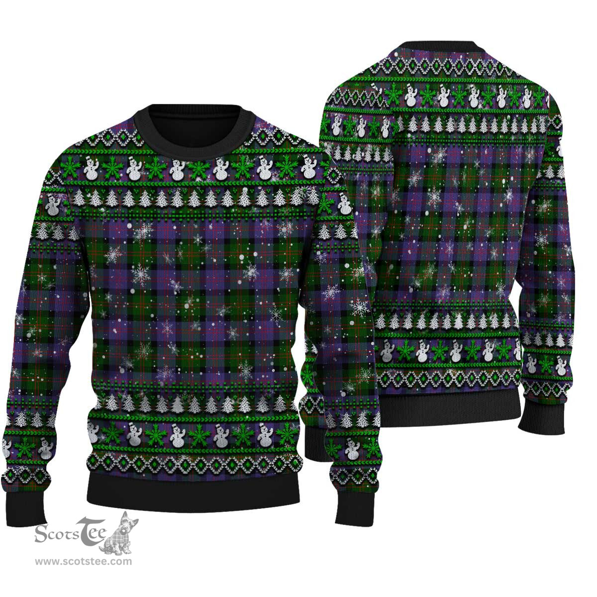Scottish Blair Modern Clan Tartan Ugly Christmas Sweater - Plaid Family Ugly Sweater Scottish Plaid Tartan Plaid - ScotsTee - scotstee.com