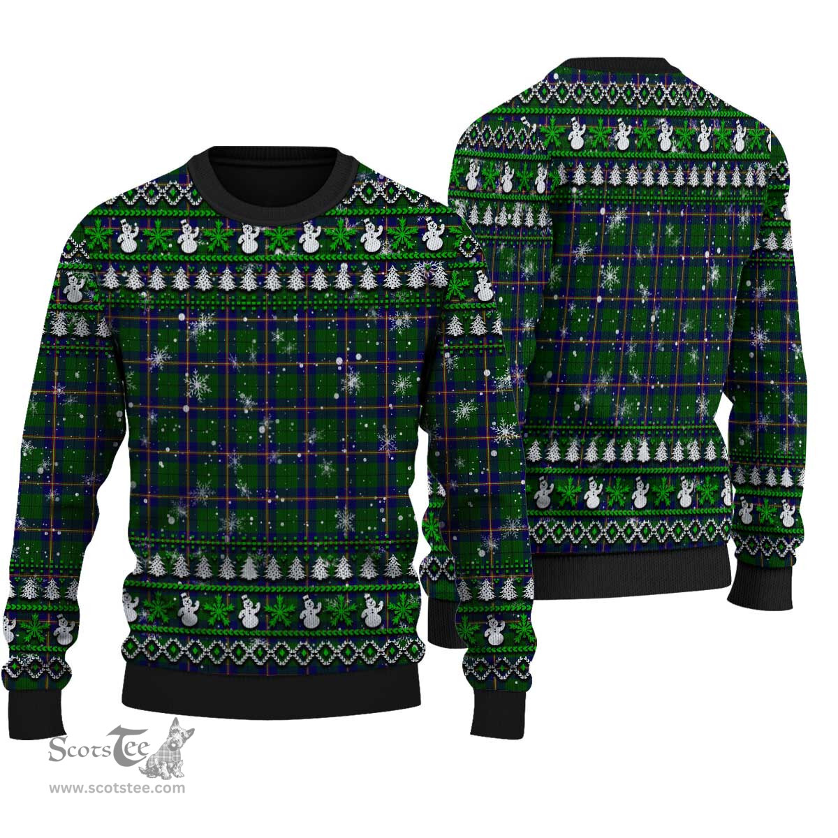 Scottish Carmichael Modern Clan Tartan Ugly Christmas Sweater - Plaid Family Ugly Sweater Scottish Plaid Tartan Plaid - ScotsTee - scotstee.com