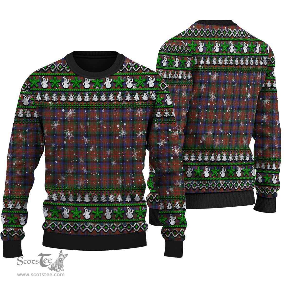 Scottish MacDuff Hunting Modern Clan Tartan Ugly Christmas Sweater - Plaid Family Ugly Sweater Scottish Plaid Tartan Plaid - ScotsTee - scotstee.com