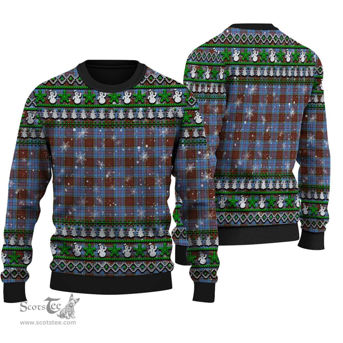 Scottish Anderson Modern Clan Tartan Ugly Christmas Sweater - Plaid Family Ugly Sweater Scottish Plaid Tartan Plaid - ScotsTee - scotstee.com