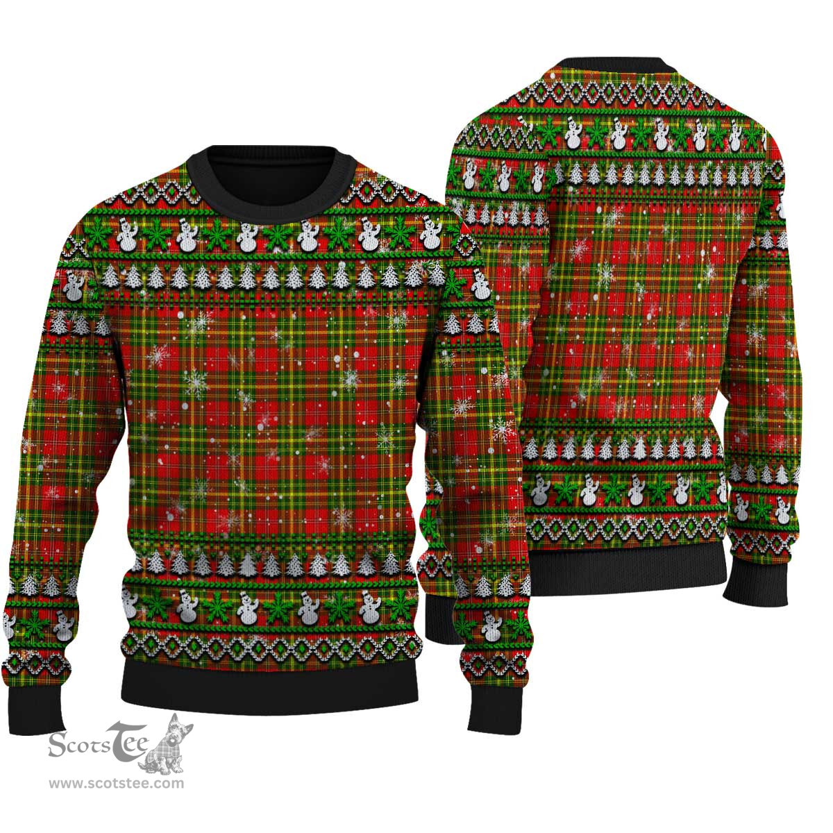 Scottish Leask Clan Tartan Ugly Christmas Sweater - Plaid Family Ugly Sweater Scottish Plaid Tartan Plaid - ScotsTee - scotstee.com