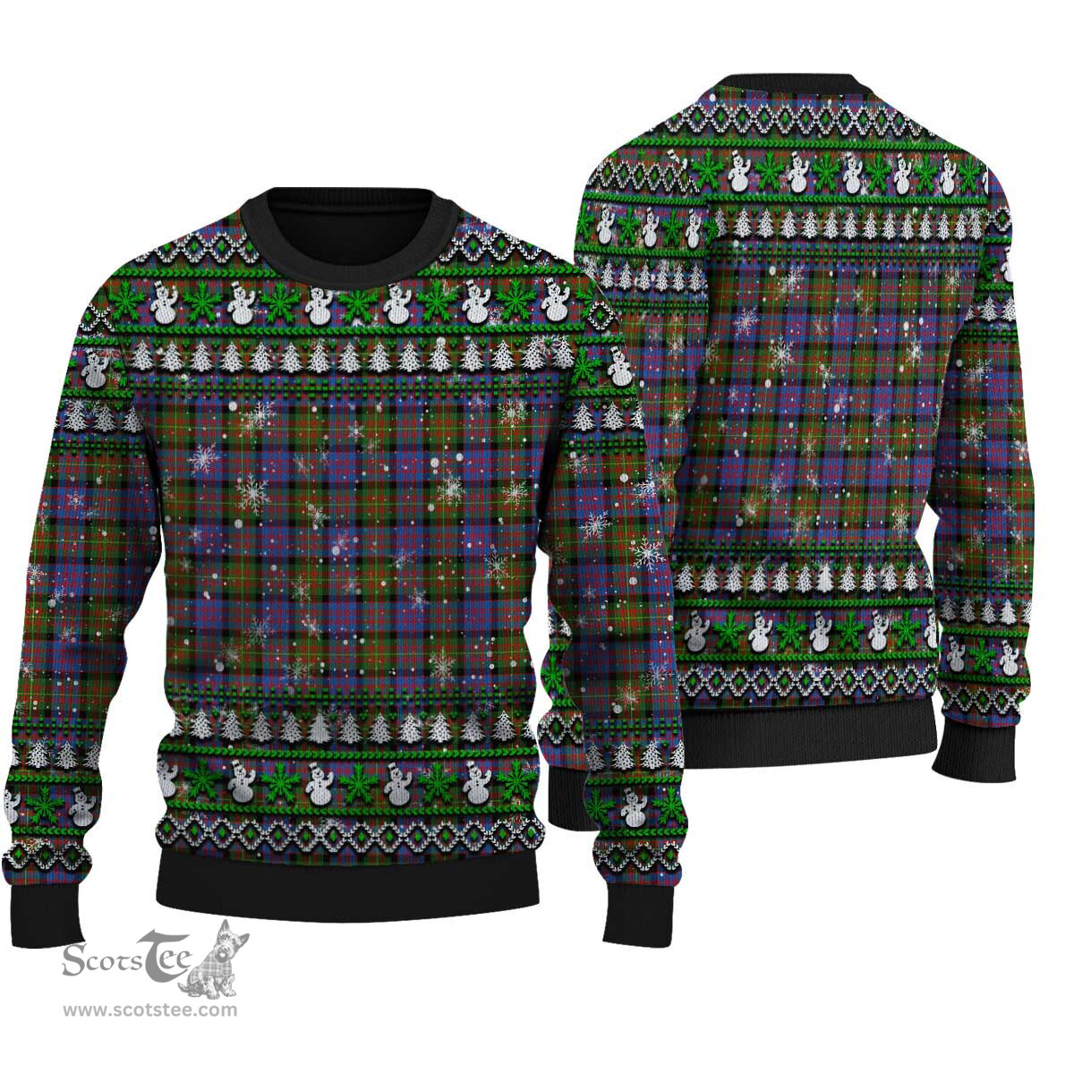 Scottish Carnegie Ancient Clan Tartan Ugly Christmas Sweater - Plaid Family Ugly Sweater Scottish Plaid Tartan Plaid - ScotsTee - scotstee.com