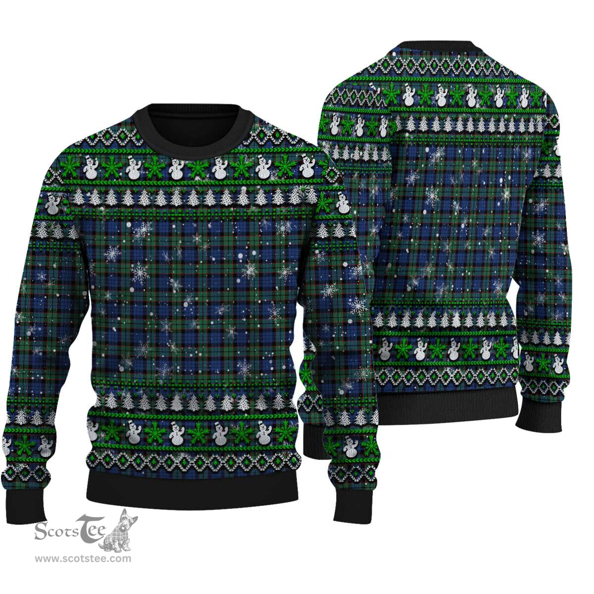 Scottish Fletcher Ancient Clan Tartan Ugly Christmas Sweater - Plaid Family Ugly Sweater Scottish Plaid Tartan Plaid - ScotsTee - scotstee.com