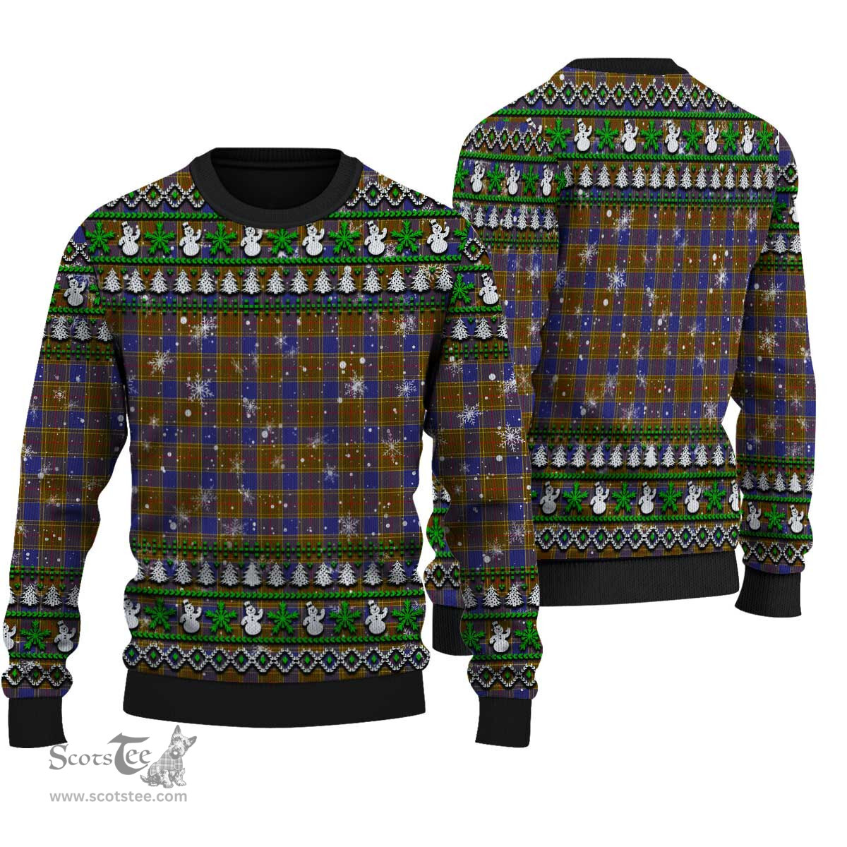 Scottish Balfour Modern Clan Tartan Ugly Christmas Sweater - Plaid Family Ugly Sweater Scottish Plaid Tartan Plaid - ScotsTee - scotstee.com