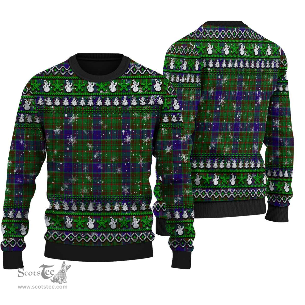 Scottish Adam Clan Tartan Ugly Christmas Sweater - Plaid Family Ugly Sweater Scottish Plaid Tartan Plaid - ScotsTee - scotstee.com