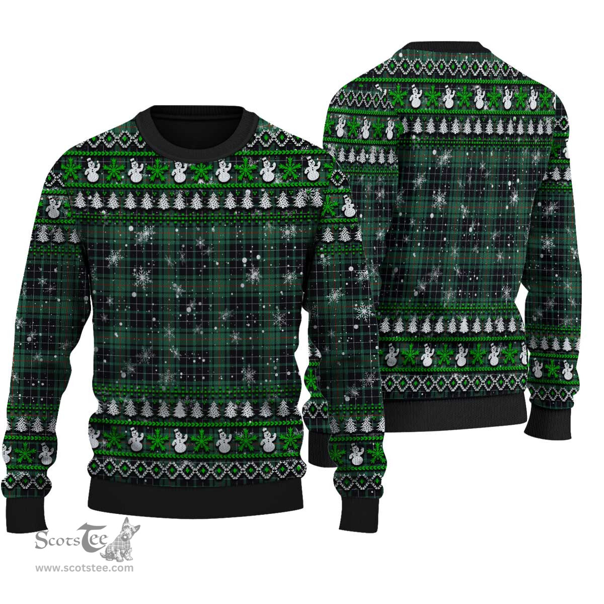 Scottish MacAulay Hunting Ancient Clan Tartan Ugly Christmas Sweater - Plaid Family Ugly Sweater Scottish Plaid Tartan Plaid - ScotsTee - scotstee.com