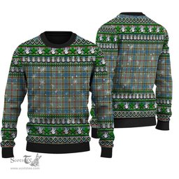 Scottish Balfour Blue Clan Tartan Ugly Christmas Sweater - Plaid Family Ugly Sweater Scottish Plaid Tartan Plaid - ScotsTee - scotstee.com