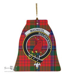 Scottish MacNicol (of Scorrybreac) Clan Crest Tartan Ceramic Ornament - Combo set ScotsTee.com