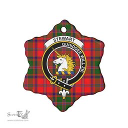 Scottish Stewart (of Appin) Clan Crest Tartan Ceramic Ornament - Combo set ScotsTee.com