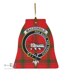 Scottish MacDonald (of Sleat) Clan Crest Tartan Ceramic Ornament - Combo set ScotsTee.com