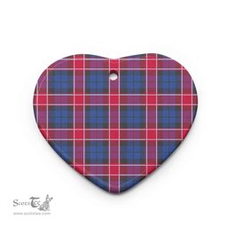 Scottish Graham of Menteith Red Clan Tartan Ceramic Ornament - Combo set ScotsTee.com