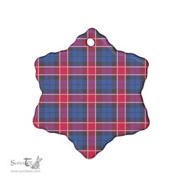 Scottish Graham of Menteith Red Clan Tartan Ceramic Ornament - Combo set ScotsTee.com