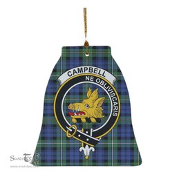 Scottish Campbell of Argyll Clan Crest Tartan Ceramic Ornament - Combo set ScotsTee.com