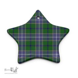 Scottish Wishart Hunting Modern Clan Tartan Ceramic Ornament - Combo set ScotsTee.com