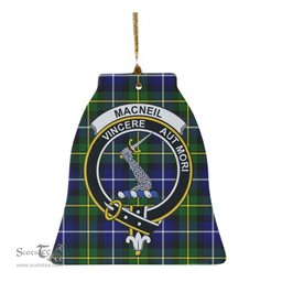 Scottish MacNeill of Barra Clan Crest Tartan Ceramic Ornament - Combo set ScotsTee.com