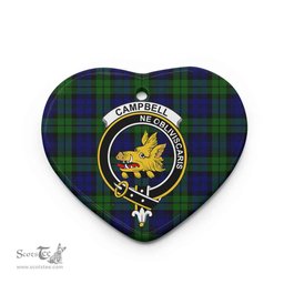 Scottish Campbell of Breadalbane Clan Crest Tartan Ceramic Ornament - Combo set ScotsTee.com