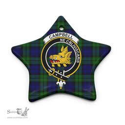 Scottish Campbell of Breadalbane Clan Crest Tartan Ceramic Ornament - Combo set ScotsTee.com