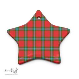 Scottish MacLaine of Loch Buie Clan Tartan Ceramic Ornament - Combo set ScotsTee.com