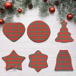 Scottish MacLaine of Loch Buie Clan Tartan Ceramic Ornament - Combo set ScotsTee.com