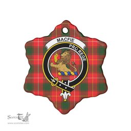 Scottish MacFie (of Dreghorn) Clan Crest Tartan Ceramic Ornament - Combo set ScotsTee.com