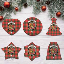 Scottish MacFie (of Dreghorn) Clan Crest Tartan Ceramic Ornament - Combo set ScotsTee.com