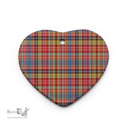 Scottish Drummond of Strathallan Clan Tartan Ceramic Ornament - Combo set ScotsTee.com