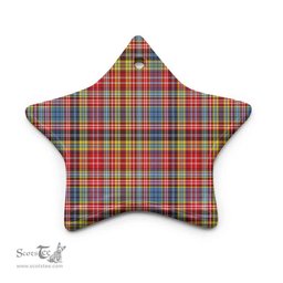 Scottish Drummond of Strathallan Clan Tartan Ceramic Ornament - Combo set ScotsTee.com