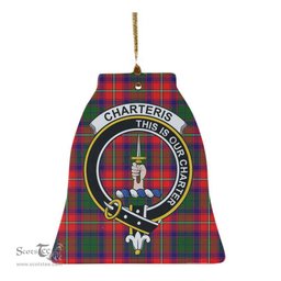 Scottish Charteris (Earl of Wemyss) Clan Crest Tartan Ceramic Ornament - Combo set ScotsTee.com