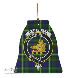 Scottish Campbell of Cawdor Clan Crest Tartan Ceramic Ornament - Combo set ScotsTee.com