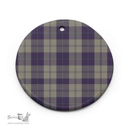 Scottish Cunningham Dress Blue Dancers Clan Tartan Ceramic Ornament - Combo set ScotsTee.com